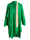 Fendi Asymmetric-hem Silk Crepe De Chine Dress In Green