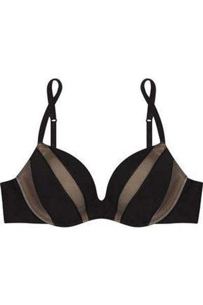 La Perla Woman Scuba Couture Stretch-tulle And Stretch-jersey Push-up Bra Black