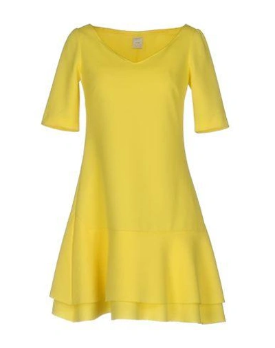 Pinko Short Dresses In Yellow
