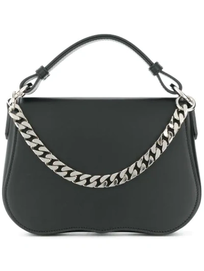 Calvin Klein Small Calfskin Shoulder Bag - Black