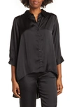 By Design Louisiana High Low Blouse In Black