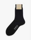 Falke No. 3 Wool-silk Blend Socks In Black