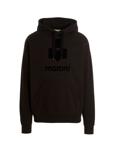 Isabel Marant Miley Logo-print Cotton-blend Hoodie In Black