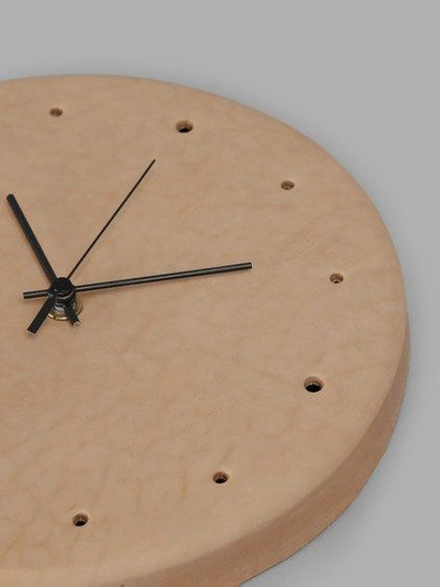 Hender Scheme Brown Cow Leather Clock