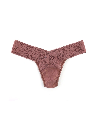 Hanky Panky Petite Size Daily Lace Low Rise Thong Exclusive In Multicolor