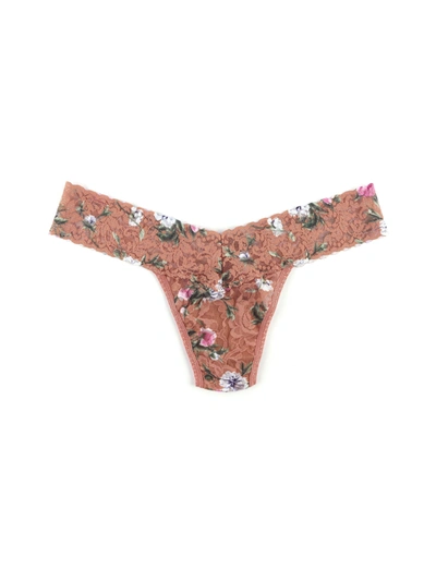 Hanky Panky Printed Signature Lace Low Rise Thong Sale In Pink
