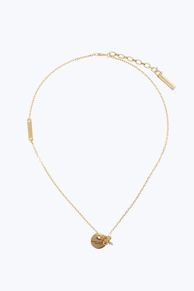 Marc Jacobs Bow Crystal-embellished Necklace In Gold