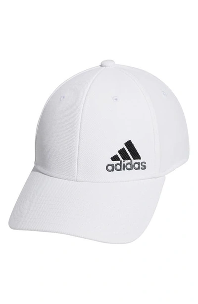 Adidas Originals Release 3 Stretch Baseball Cap In White/onix Grey/black