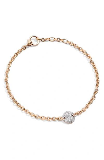 Pomellato Sabbia Bracelet With Diamonds In 18k Rose Gold