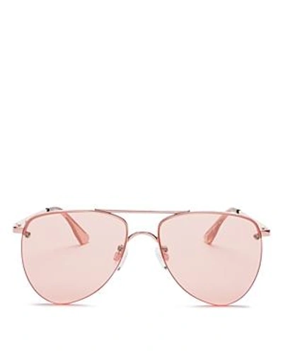 Le Specs The Prince Women’s Pink and Gold Mirrored Flat Aviator Sunglasses Le Specs The Prince Gold Female Aviator Sunglasses | Eyewear  main image 3