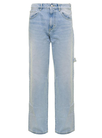Icon Denim Amanda Wide Leg  Cotton Denim Jeans  Woman In Blu