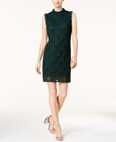 Julia Jordan Sleeveless Shift Dress In Emerald