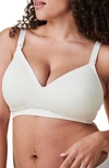 Bravado Designs Plunge Wireless Maternity/nursing Bra In Antique White