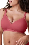 Bravado Designs Plunge Wireless Maternity/nursing Bra In Lipstick