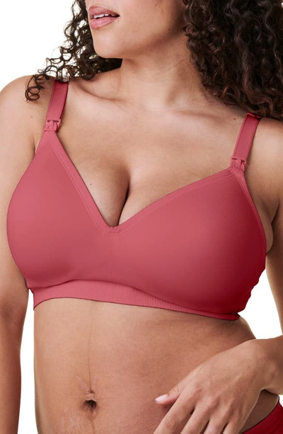 Bravado Designs Plunge Wireless Maternity/nursing Bra In Lipstick