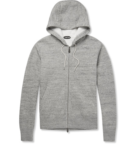 Tom Ford Knitted Cotton-blend Zip-up Hoodie | ModeSens