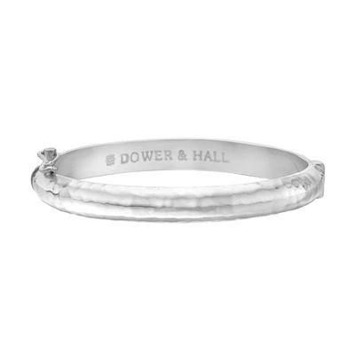 Dower & Hall 6mm Hinged Hammered Silver Nomad Bangle