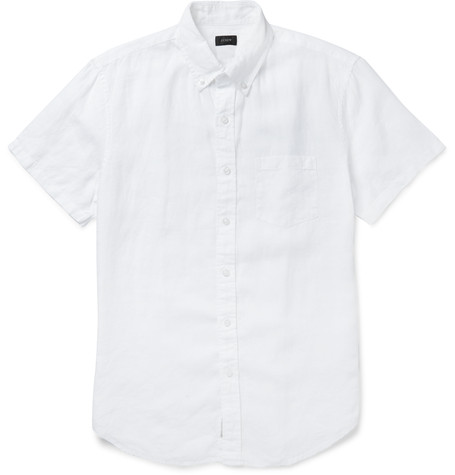 J.crew Slim-fit Button-down Collar Linen Shirt | ModeSens
