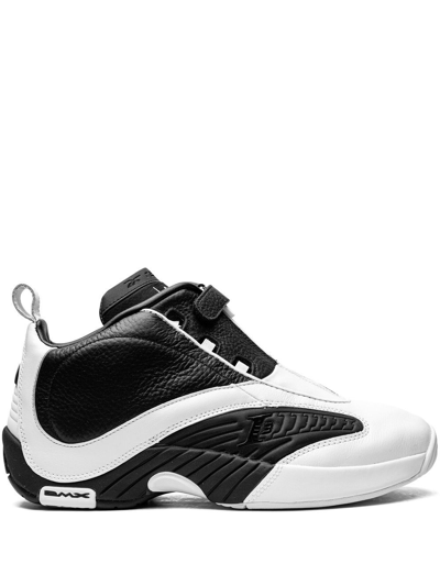 Reebok Answer Iv Basketball Shoes In White/black/silver Met.