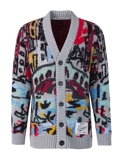 Missoni Abstract-print Relaxed-fit Wool-blend Cardigan In Multicolor