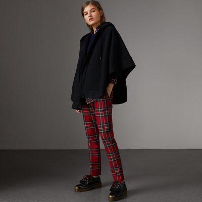 burberry embroidered jersey hooded cape