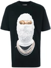 Ih Nom Uh Nit Gold Face Printed Cotton Jersey T-shirt In Black