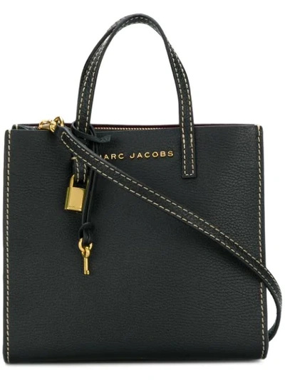 Marc Jacobs Grind Shopper Bag In Black Leather