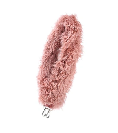 Fendi Exclusive To Mytheresa.com - Alpaca Shoulder Strap In Pink