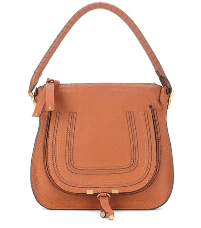 Chloé Marcie Medium Leather Tote In Brown