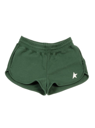 Golden Goose Diana Star Short Shorts In Green