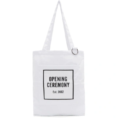 Opening Ceremony White Logo Tote In 1000 Wht