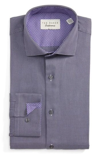 Ted Baker Trim Fit Dress Shirt In Purple