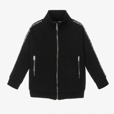Givenchy Kids' Boys Black 4g Chain Zip Up Top