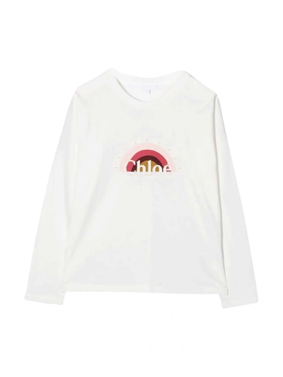 Chloé Kids' White Cotton Jersey Chloe T-shirt