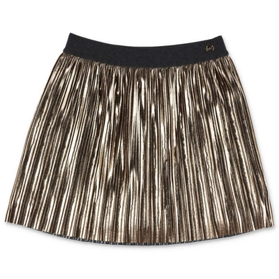 Michael Kors Teen Girls Gold Pleated Skirt