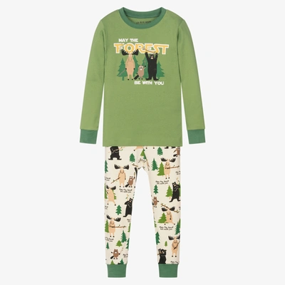 Little Blue House By Hatley Kids'  Boys Green Cotton Pyjamas