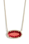 Kendra Scott Delaney Pendant Necklace In Berry/ Gold