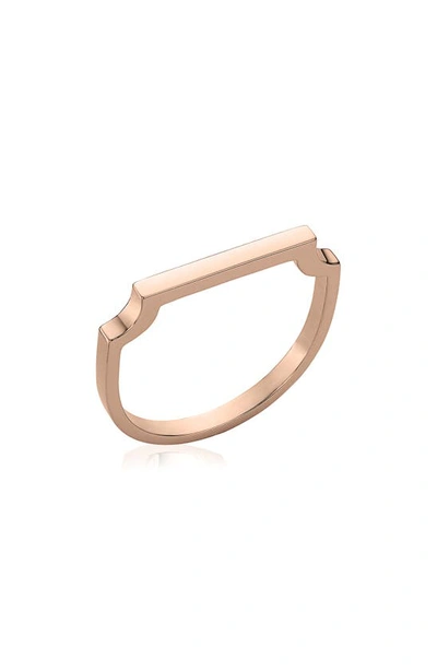 Monica Vinader Signature Thin 18ct Rose Gold On Vermeil Sterling Silver Ring