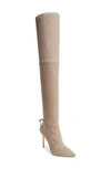 Pour La Victoire 'caterina' Over The Knee Boot In Sandstone Suede