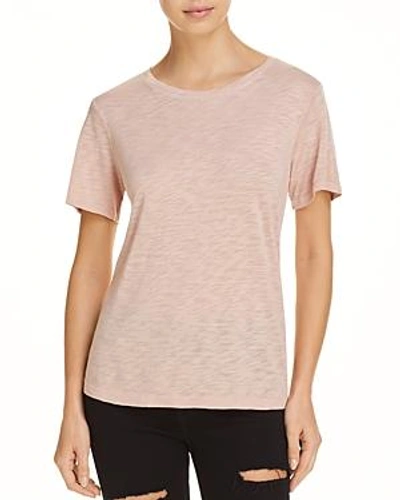 Splendid Slub Crewneck Tee In Pink Beige