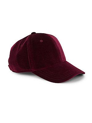 burgundy velvet baseball cap