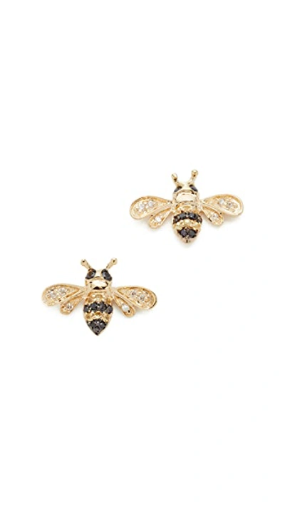 Sydney Evan 14k Gold Bee Studs