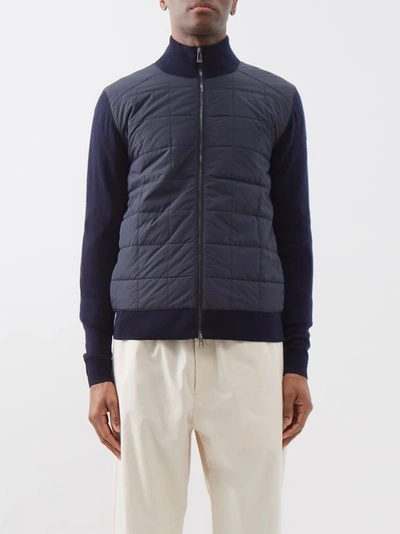 Belstaff Kelbrook Zip Cardigan Dark Ink In Washed Navy