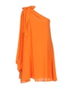 Msgm Short Dresses In Orange