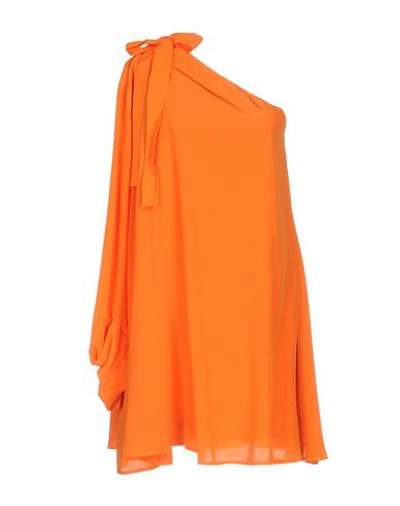 Msgm 真丝连衣裙 In Orange