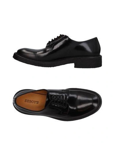 Seboy's Laced Shoes In Black