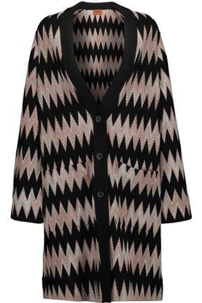 Missoni Woman Crochet-knit Wool-blend Cardigan Black