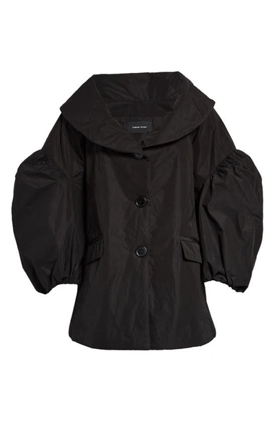 Simone Rocha Women's Off-the-shoulder Puff-sleeve Coat In Black