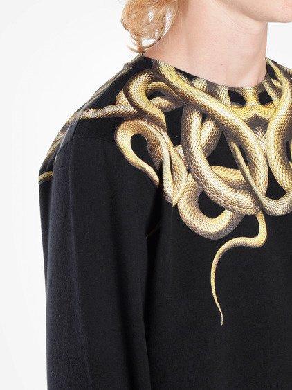 Absolut Lave om Marty Fielding Marcelo Burlon County Of Milan Marcelo Burlon Men's Black Snake Crewneck  Sweater | ModeSens
