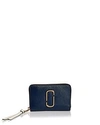 Marc Jacobs Snapshot Standard Small Leather Wallet In Blue Sea Multi/gold